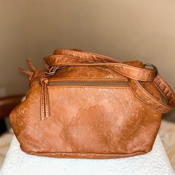 Brown Crossbody Bag with Vintage Leather Texture - Picture 5 of 5